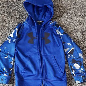 Blue Under Armour Zip-up Jacket Hoodie Size 7.